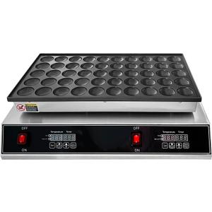 Mini Dutch Pancake Baker Commercial Electric Non-stick Waffle Maker Machine Muffin Maker for Home and Restaurants Makes 50PCS of 1.8 Inches Pancakes 1700W