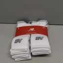 New Balance Unisex Adult Performance Recycled Crew Socks (6-Pack) (Medium, White)