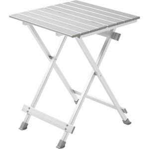 SUNNYFEEL Folding Camping Table - Lightweight Aluminum Portable Picnic Table for Cooking, Beach, Hiking, Travel, Fishing, BBQ, Indoor Outdoor Small Foldable Camp Tables, 18.5x18.5x24.5 Inch