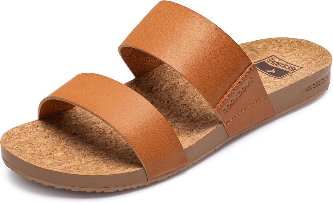 RockDove Women’s Isla Slide Sandal with Cushioned Arch Support and Soft Dual Straps Size 7