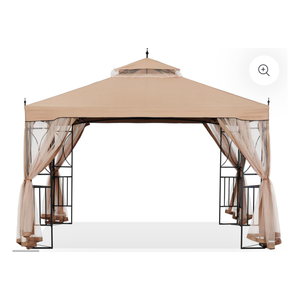 Gazebo Canopy with Netting & Corner Frame Screen Wall – 10x10 Gazebo Canopy with Netting & Corner Frame Screen Wall – 10x10