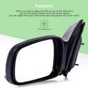 SCITOO Driver Side View Mirror Fit For 2006-2011 For Honda Civic DX EX LX Si Coupe 2-Door 2008-2011 DX-G Coupe 2-Door 1.8L Non-Folding Non-heated Power adjustment Left Exterior Mirror HO1320213