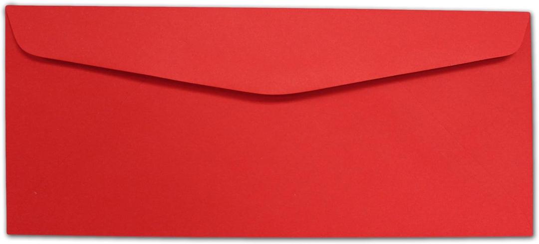 Red #10 Envelopes - 100 Envelopes - Desktop Publishing Supplies Brand Envelopes (One Size)