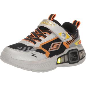 Skechers Boys' Light Storm 3, Silver/ Black, 1.5 Little Kid
