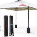 8x8 Pop Up Canopy, Easy Up Canopy Tent, Heavy Duty Tents for Parties, One Person Set Up Event Tent, White (Silver-coated White)