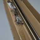 Double Curtain Rods with Aluminum End Cap and Full Surround Brackets,1"Front and 5/8" Back Rod,Adjustable between 72 to 144 Inches (6-12 Feet), Antique Bronze Double Window Drapery Rod