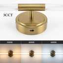 URSOLA 40" Modern LED Bathroom Light Fixtures, Golden 3CCT Dimmable Bathroom Vanity Light Over Mirror, Bathroom Vanity Bath Bar Lights with 360° Removable Acrylic Light Tube