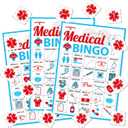 Cheereveal Nurse Graduation Party Games, Nurse Graduation Bingo Game with 12 Player Chips, 24 Medical Bingo Cards for Graduation Party Games 2026, Nursing Grad Party Activities Supplies