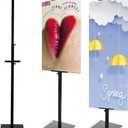 HUAZI Poster Stand Pedestal Sign Holder Stand Display with Base for Indoor Outdoor,Double-Sided,Black