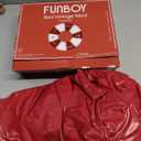 FUNBOY Giant Vintage Stripe Inflatable Pool Float with Cup Holder 48" Pool Float for Adults Inner Tube Pool Toys Swim Rings Swimming Pool Accessories & Pool Lounger Float for Pool Party & Summer (Red)