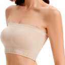 Strapless Bra for Women Nude (Beige, L)