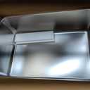 Kirecoo Stainless Steel Cat Litter Box XXL- Metal High Sided Cat Pan, Large Stainless Steel Box, Indoor Litter Tray, Non Stick, No Smell, Easy to Clean, Pet Toilet Supplies for Kitten, Kitty, Rabbit