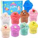 WUHUANIU 9 Pack Scented Butter Slime Kit,Ideal Slimes Bulk for Kids,Super Soft and Non Sticky DIY Slime Surprise Toy,with Charm Unicorn,Cherry,Ice Cream,Cake,Watermelon,Latte and More