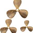 Gisafai 3 Pcs Metal Nautical Ship Propeller Wall Decor Nautical Wall Art Decorative Boat Plane Propeller Rustic Vintage Decor for Home Ship Airplane