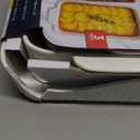 Glad Baking Dish Set, 3pc - Rectangular Stoneware Casserole Dishes for Oven and Microwave - Nesting Bakeware Set with Handles (12'', 10.5'', and 8.5''), Dishwasher Safe (White)