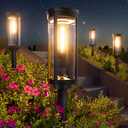 BITPOTT Bright Solar Pathway Lights Outdoor, 4 Pack Solar Powered Garden Lights Waterproof IP65, Auto On/Off Outdoor Light for Lawn Patio Walkway Driveway Decor Landscape Lighting