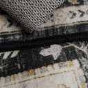 RUUGME Washable 5x7 Area Rugs - Large Rugs for Living Room Stain Resistant Carpet Vintage Rugs for Bedroom with Non Slip Backing Home Decor Floor Decoration Mat (5x7 Black)