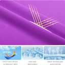 Women's Standard V-Neck UPF 50+ Long Sleeve Swim Rash Guard Shirt (Purple)