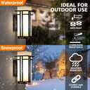 Outdoor Lighting Fixtures Wall Mount, Outdoor Wall Lights Modern with Frosted Glass, Aluminum Exterior Light for House Outdoor Wall Lantern for Garage Porch Carriage Patio (Large-17''H, 1 pc)