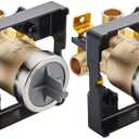3Pcs R10000-UNBXHF Shower Valve Brass Body, Compatible with Delta 13/14/17 or 17T Series, Fits Faucet Most Single-Function, Dual-Function, or Dual-Function Thermostatic Trim Kits.