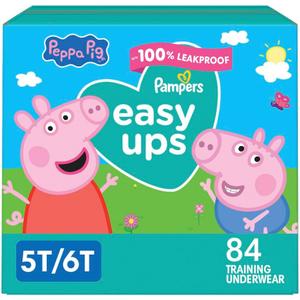 Pampers Training Pants - Easy Ups Girls & Boys - Size 5T-6T, 84 Count, Peppa Pig Potty Underwear (Packaging May Vary)