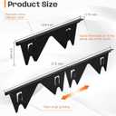 Stainless Steel Stove Gap Covers,Stove Gap Filler, Range Trim Kit, Stove Gap Guards, Heat Resistant and Easy to Clean, Easy retractable Length 13.8" to 27.5", Width 0.79",Black(2PCS)