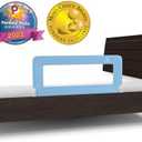 ComfyBumpy Bed Rail for Toddlers | Bed Rails for Kids, Twin, Full, Queen & King Size Bed - Adjustable Toddler Bed Rail Guard - Swing Down Baby Bed Side Rail - Blue, Regular (35.5" x 19.5"), Pack of 1