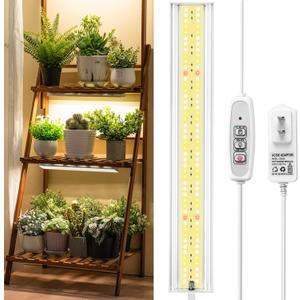 FOXGARDEN Grow Light, Full Spectrum Plant Light Strip for Indoor Plants, 96 LED Bright Grow Lamp with Auto On/Off Timer 4/8/12H, 4 Dimmable Brightness