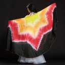 Women 100% Silk Belly Dance Silk Veils Tie-Dye Silk Veil Hand Scarves Dancing Accessories 98"X45"