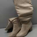 Pasuot Western Cowboy Boots for Women - Knee High Wide Calf Cowgirl Boots, Slip On Pointed Toe Chunky Heel Fashion Retro Classic Pull On Tall Boot for ladies Party concert Size 6