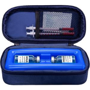 Insulin Cooler Travel Case for Vial,TSA Approved Diabetic Medication Cooler,Small Carrying Diabetes Insulated Bag Keep Medicine Cool with Ice Brick,Refrigerated Medicine Bottle Organizer