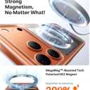 TORRAS Strong Magnetic & Seamless Stand for iPhone 17 Pro Max Case, Anti-Yellowing, Fit for MagSafe, Military Grade Drop Protection, Adjustable Kickstand Slim for iPhone 17 Pro Max Case Diamond Clear