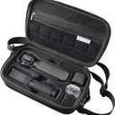 Skyreat Osmo Pocket 3 Case, Portable PU Storage Protective Bag for DJI Osmo Pocket 3 Creator Combo Accessories (Black)