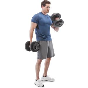 Marcy 40 lbs Adjustable Dumbbell Set with Collars for Home Gym Bodybuilding, Weight Training, Strength Training, 7.5lbs