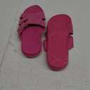 Women's Summer Slide Sandals Open Toe Flat Leather Slippers for Casual Outdoor Beach Vacation Comfortable Lightweight 5