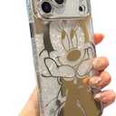 for iPhone 17 Pro Max Case Bling Camera Lens Protection Glitter Bling Cute Pattern Printed Design Soft Bumper Hard Back Shockproof Protective Case for Girls and Women - Sparkly Minnie