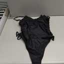 KRLAGAPAS Women's Black Cheeky One Piece Bathing Suit Swimsuit Tummy Control High Cut Sexy, SW02Black L