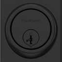 Kwikset 817 Deadbolt Lock, Matte Black Square Exterior Keyed Front Entry Door, Pick Resistant SmartKey Rekey Security, Single Cylinder Dead Bolt, with Microban Protection (Contemporary)