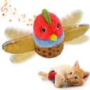 Cat Toys, Flapping Wings Pheasant, No Flying, Chirping Bird Interactive Catnip Toy for Kitten or Small Dogs, Touch Activated, Rechargeable
