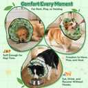 Soft Dog Cone Collar After Surgery: Foldable Long Comfortable Comfy Fabric Recovery Shame Elizabethan Stop Licking Dogs (Green, M)