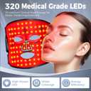 Wireless LED Face Mask, Cordless Red Light Facial Mask with Even LED Coverage, Wearable Skincare Mask for At-Home Self Care