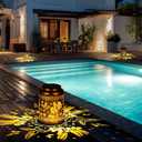 2 x Solar Lanterns Outdoor Waterproof Hummingbird, KagoLing Birthday Gifts for Women Mom Grandma, Garden Decor Hanging Solar Lights Outdoor Metal Lantern Decoration Outside for Yard, Patio, Backyard