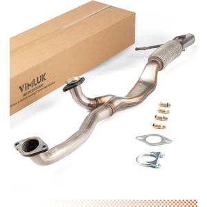 VIMLUK Exhaust Y Pipe for Ford Explorer 2011-2019 3.5L Non Turbo - 409 Stainless Steel Front Flex Pipe with Gaskets and Clamps | Direct Fit Replacement Part 1:1 OEM Match OE# BB5Z5G274A (VK-F55661)