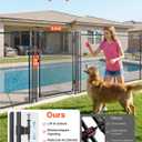 VEVOR Pool Fence, 4 x 2.5 FT Pool Gate for Inground Pools, Pool Safety Fence Gate Kit with Stainless Steel Latch, Removable Child Safety Pool Fencing, Black, 4FTx2.5FT