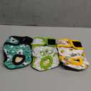 Langsprit Washable Female Dog Diapers (3 Pack) - No Leak Reusable Diapers for Doggy Female in Period - Highly Absorbent Dog Heat Panties with Adjustable Snaps (Koala, Small)