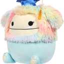 Squishmallows Original 12-Inch Zozo Blue Bigfoot with Rainbow Mane and Graduation Cap - Official Jazwares Plush