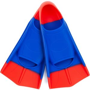 Kids Swim Fins,Short Youth Fins Swimming Flippers,Swim Training Fins for Lap Swimming,for Children Girls Boys Beginners (L[US Women 7.5-9 US Men 6-8 ], Rainbow-FB)