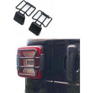 Black Plastic Front Bumper Fog Headlight taillight Cover Trims for 2018-2023 Jeep Wrangler Accessories JL (Taillight Protector)