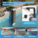 Solar Pool Lights Only for Metal Frame Above Ground Pools, 1.713.9 Top Rails, Remote Control, Brighter 3-Sided 180 Underwater Glow, 10 Colors 4 Modes, IP68 Waterproof, Pack of 1