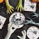 Spider Webs Halloween Party Supplies - Featuring Skull & Spider Themes, All-inclusive Wicked Web Paper Plates and Napkins. Ideal for Halloween Party Decorations, Serve 50 Guests.